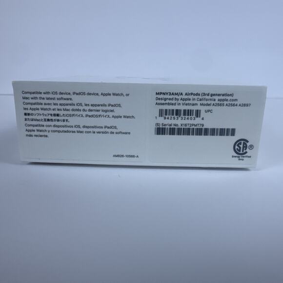 Apple AirPods (3rd generation) with Lightning Charging Case MPNY3AM/A - White - Picture 3 of 8